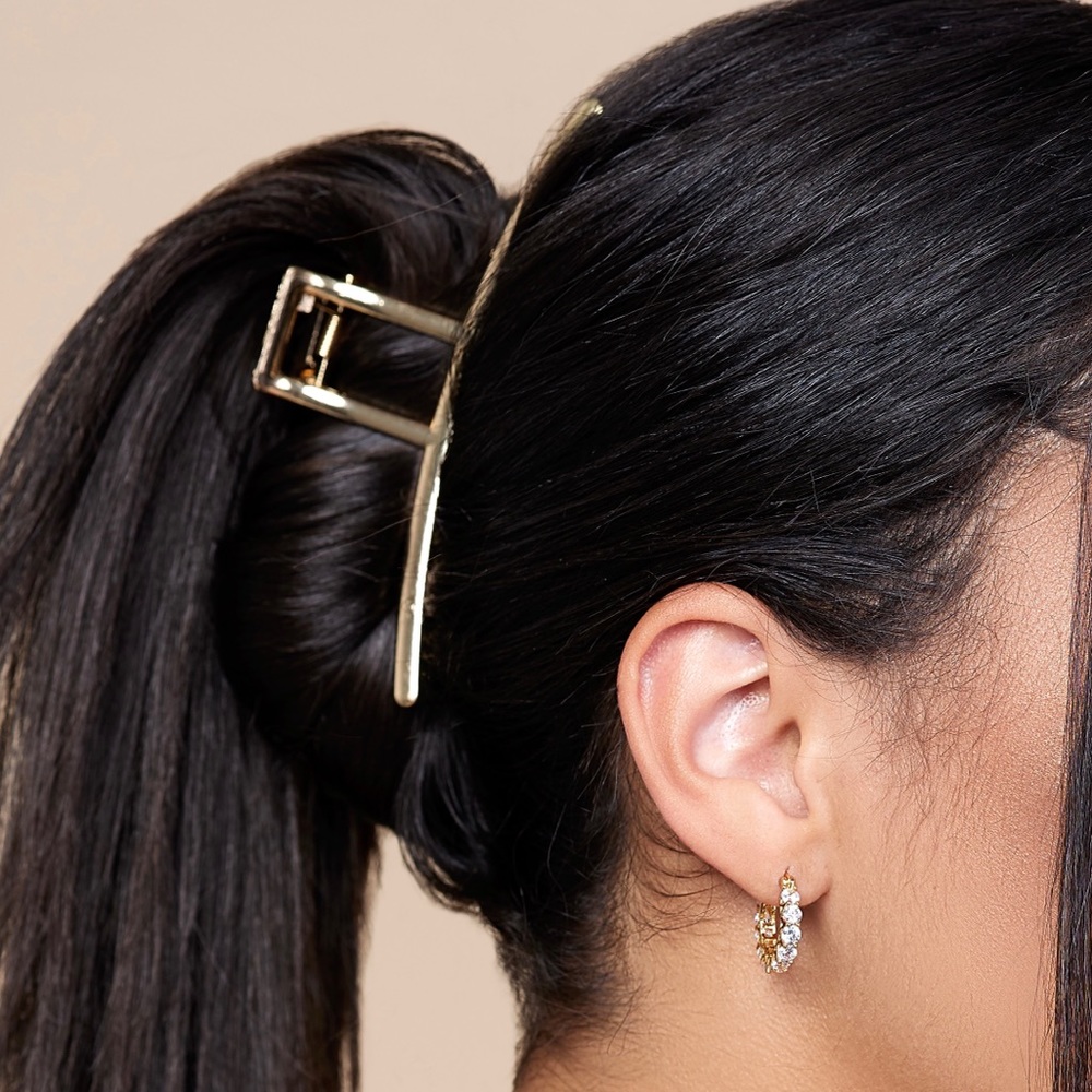 Geometric Metal Claw clip